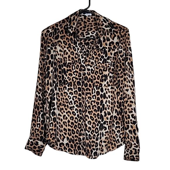 Express Leopard Cheetah XS Blouse - Picture 6 of 7